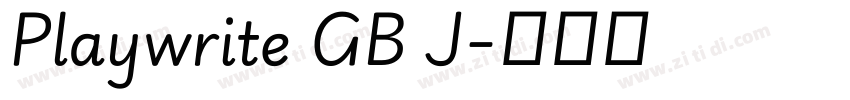 Playwrite GB J字体转换